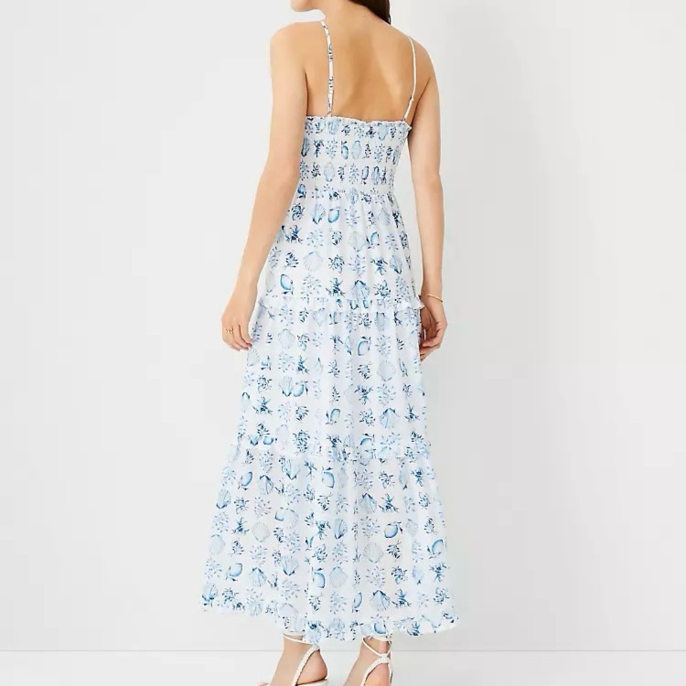 Ann Taylor Blue Seashell Tile Dress - Picture 2 of 9